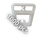 Croisillons autonivelants 3 mm 1000 pcs